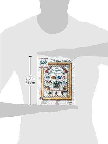 Design Works Crafts 5435 12 Days of Christmas Counted Cross Stitch Kit, 14 by 18"" , White - Image 4